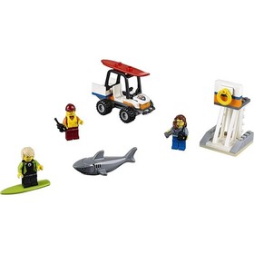 LEGO Used Complete City 60163 Coast Guard Starter Parts Minifigs Instruction Box