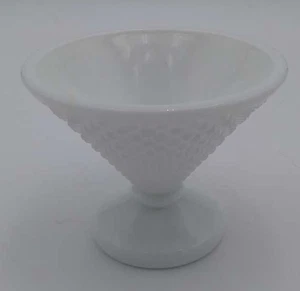 Vintage Westmoreland White Milkglass Hobnail Candy Dish 5 1/2 Wide 4 1/2 Tall - Picture 1 of 8