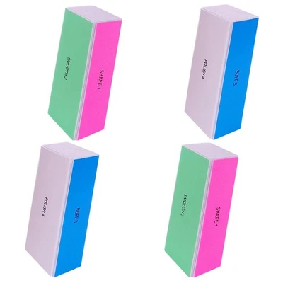 	4 Way Nail Buffer Block 4 Pcs Nail Shine Buffers Blocks Files for Natural and	 - Image 1 of 4