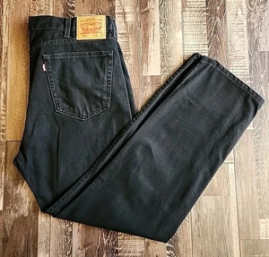 Levis 505 Schwarz Herren Regular Fit Straight Leg Denim Jeans 38x30 (38x29) - Bild 1 von 10