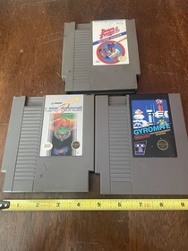 NES video game collection lot of three Lifeforce, Gyro Might and Bases Loaded 2