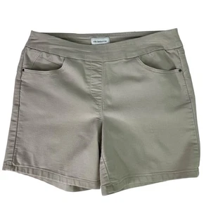 Bermudas para mujer Liz Claiborne talla 10 color tostado bolsillos elásticos - Imagen 1 de 9