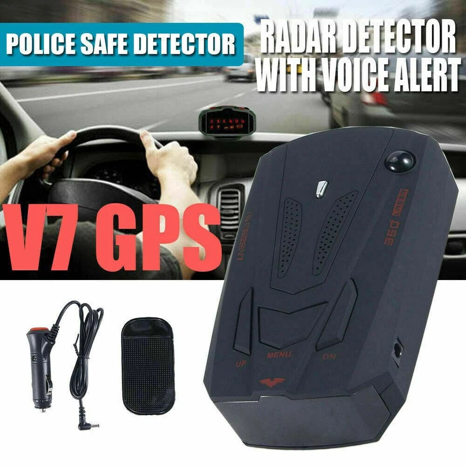 Car V7 16 Band Laser Radar Detector GPS Camera 360 Anti-Police Voice Alert Speed - Image 1 of 4