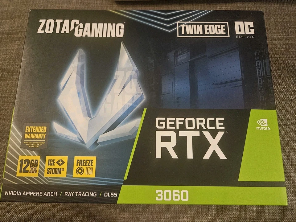ZOTAC GAMING GEFORCE RTX 3060 TWIN EDGE OC LHR 12GB 192BIT GDDR6 GRAPHIC 50974 - Image 1 of 4