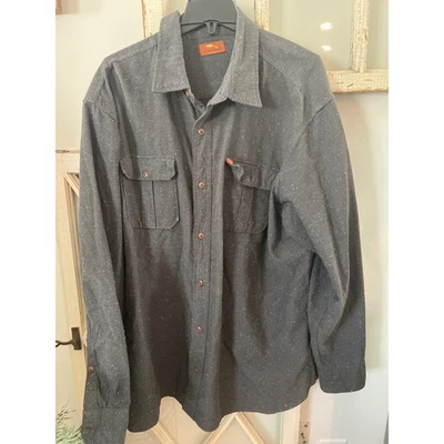 Bob Timberlake size 2XL gray tweed button down shirt  - Image 1 of 3