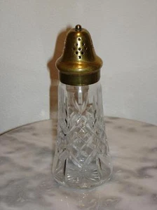Edinburgh Scotland Cut Glass Muffineer or Sugar Shaker Scotish Cut Glass - Picture 1 of 3