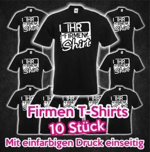 Firmen T-shirt schwarz 10 Stück mit Druck Wunsch Aufdruck Gestaltung bedruckt  - Bild 1 von 5