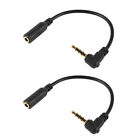 2 Pcs Microphone Adapter Cable Trs Female To For Video Recording