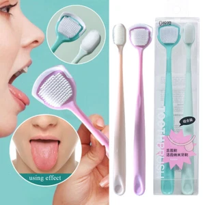 2PCS Toothbrush Tongue Cleaner Reusable Oral Care Tongue Scraper Cleaning Tool - Picture 1 of 15