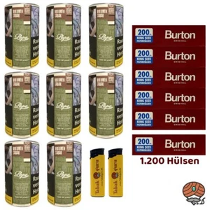 Pepe Rich Green Tabak/Stopftabak Dose 8x 83g, Burton Hülsen, Feuerzeuge - Bild 1 von 5