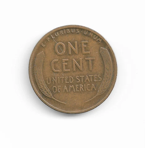 1922 D Lincoln Cent with Multiple Die Cracks on the Reverse Cover