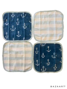 Cloud Island 8er Pack Plüsch Baby Waschlappen Bayshore Blau - Bild 1 von 2