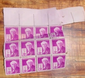 SCOTT 945 3 CENT THOMAS EDISON MATCHED PLATE BLOCK - Picture 1 of 3