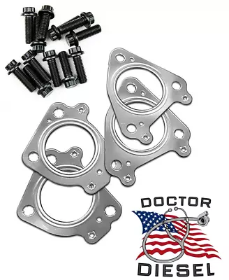 Duramax Up Pipe Install Kit Max-Flow Bolts and Gaskets 2001-2016 6.6L - Image 1 of 2