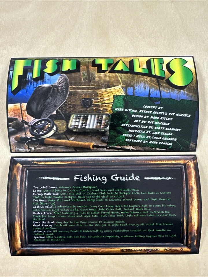 Williams Fish Tales Pinball Apron Cards - Image 1 of 1