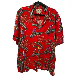 Camisa Hawaiana Magnum PI Vintage Paradise Encontrada Abotonada Loro Púrpura 2XL - Imagen 1 de 7