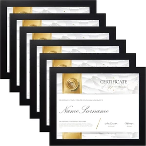 8.5 X 11 Frame Certificate Document Frame Set of 6, Diploma Frame for Wall and T - Picture 1 of 12