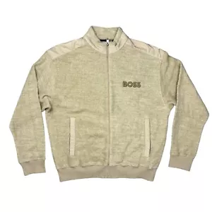 Herren BOSS Trainingsanzug Oberteil Beige Full Zip mit Logo Shepherd - Größe XL - Bild 1 von 8