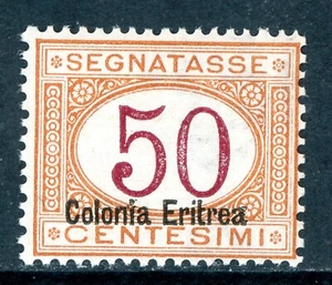 Italia 1920 Colonia ERITREA 50¢ Affrancatura dovuta OP in basso Scott J6a Mint T811 - Foto 1 di 6