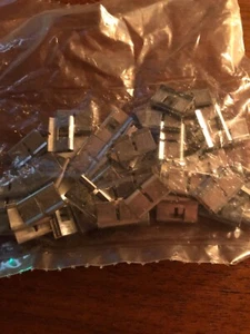 50 Pack 66 Punch Down Wiring Block Stainless Steel Metal Bridge Bridging Clips - Afbeelding 1 van 3