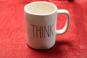 RAE DUNN ARTISAN COLLECTION BY MAGENTA "THINK" COFFEE TEA MUG - NEW - Picture 1 of 1