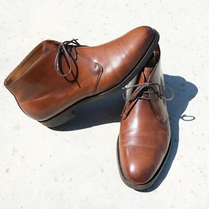 Edward Green Banbury Leather Shoes 9/9.5 E 202 Made in England Brown Chestnut - Picture 1 of 7