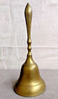 Vintage Large School Hand Bell Solid Brass