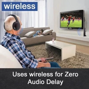 5in1 Headset Drahtlose Kopfhörer Schnurloses RF-Mikrofon für PC TV CD DVD MP3 ! - Bild 1 von 6