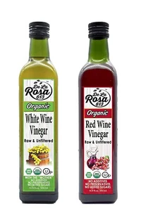 De La Rosa Red & White Wine Vinegar, 100% Pure,Raw,Salad Dressings,Oz(Pack of 2) - Picture 1 of 7
