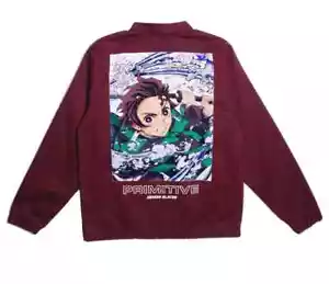 Primitive x Demon Slaver Men's Tanjiro Utility Jacket Maroon New Medium - Picture 1 of 8