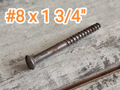 10pcs #8 x 1 3/4"  SPECIAL OLD IRON SLOTTED  ANTIQUE WOOD SCREWS OVAL HEAD Cover