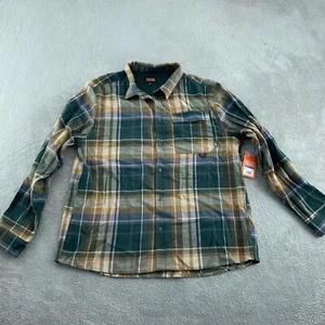 Bass Outdoor Mens XL Stretch Flannel Shirt Rubber Plaid NWT 3051 - Picture 1 of 10