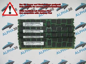 Micron 32 GB (4x 8 GB) DDR3-1600 PC3-12800R MT36JSF1G72PZ-1G6K1FF Server RAM - Picture 1 of 1