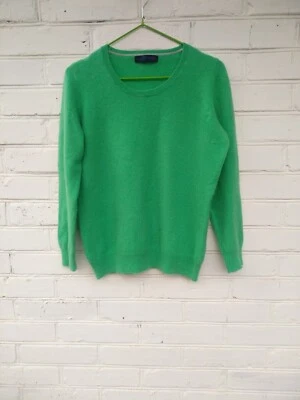 Suéter feminino M&S Collection verde claro puro cashmere tamanho 44 - Imagem 1 de 3