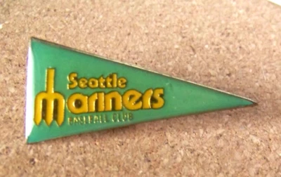 Seattle Mariners Baseball Club pennant lapel pin MLB - Image 1 of 4