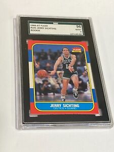 Jerry Sichting 1986 Fleer SGC 9 96 Mint Graded Card Boston Celtics Rookie #101