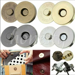 10 Sets 14/18mm Magnetic Fastener Snaps Clasp Button for Purse Bag DIY Sewing - Picture 1 of 13