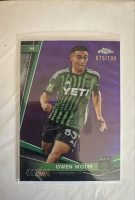 2024 Topps Chrome Mls - Owen Wolff #24 Purple Wave Refractor /199 - Image 1 of 2