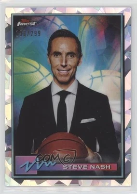 2021 Topps Finest Atomic Refractor /299 Steve Nash #38 HOF - Image 1 of 2