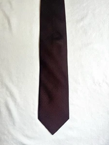 Pronto Uomo Men's Tie Red Burgundy 100% Silk Geometric - Picture 1 of 6