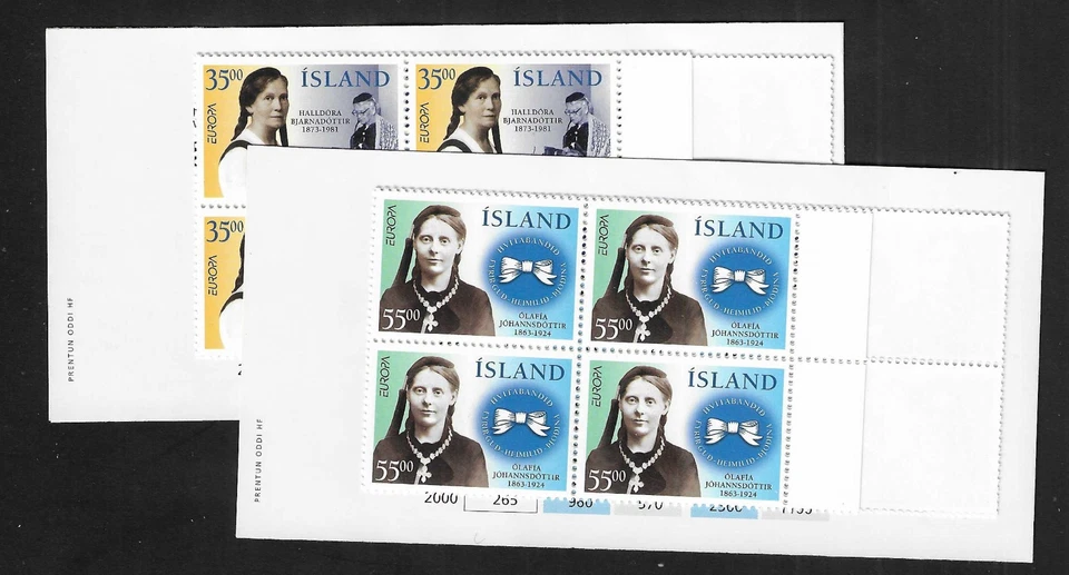 ICELAND 1996 SC# 818-9 MNH STAMPS BOOKLETS - Image 1 of 1