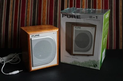 Pure S-1 VL-60929 вишневый шпон вспомогательный внешний радиодинамик в оригинальной коробке - Изображение 1 из 4