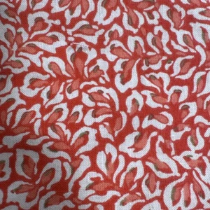 Keepsake Calico Fabric JoAnn Flower Peach & White Floral 1 yd Cotton Quilting - Picture 1 of 6