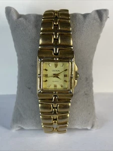 Klassische Damenuhr Croton 23k vergoldet Quarz - Bild 1 von 8