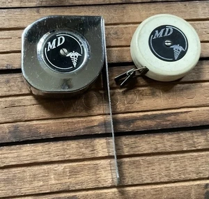 Vtg Streamline Master Rule (2) - Advertising Pocket Tape Measure MD Logo Rare - Picture 1 of 7