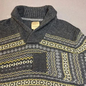 Telluride Clothing Co Pullover Wollmischung Southwestern Fair XL grau Schalkragen - Bild 1 von 7