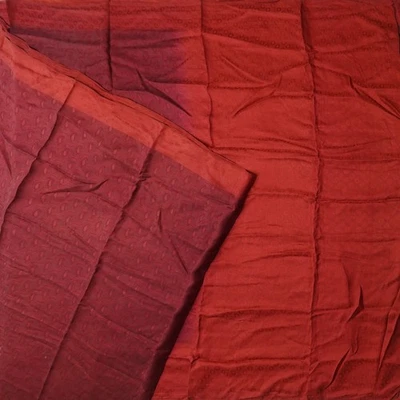 Namaste Vintage Rouge Saris 100% Pure Soie Tissé Sari Indien 4.6m Loisir - Photo 1/4