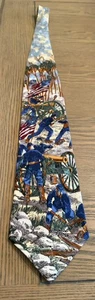 Corbata de seda vintage Tango de Max Raab Serie Americana Batalla de Gettysberg EE. UU. - Imagen 1 de 8