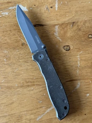 Gerber Air Ranger Green Linerlock Folding Pocket Knife Aluminum Scales Used (C) - Image 1 of 4