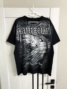 1Burzum Hvis Lyset Tar Oss Vintage Y2K Over Print Black Metal Band T-Shirt XL - Picture 1 of 14